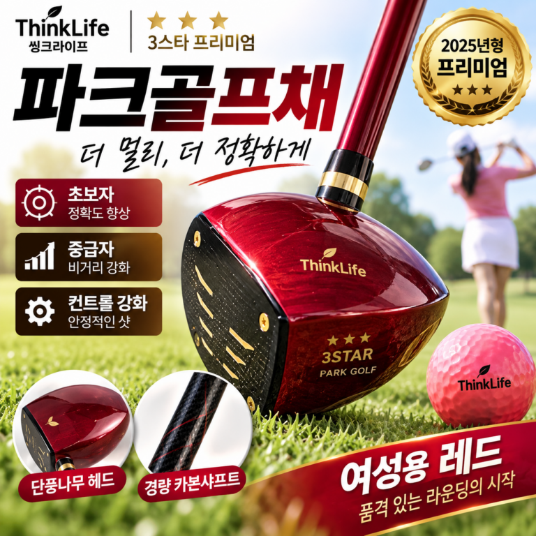 여성용 파크골프채, 씽크라이프 3스타 카본샤프트 구성과 특징