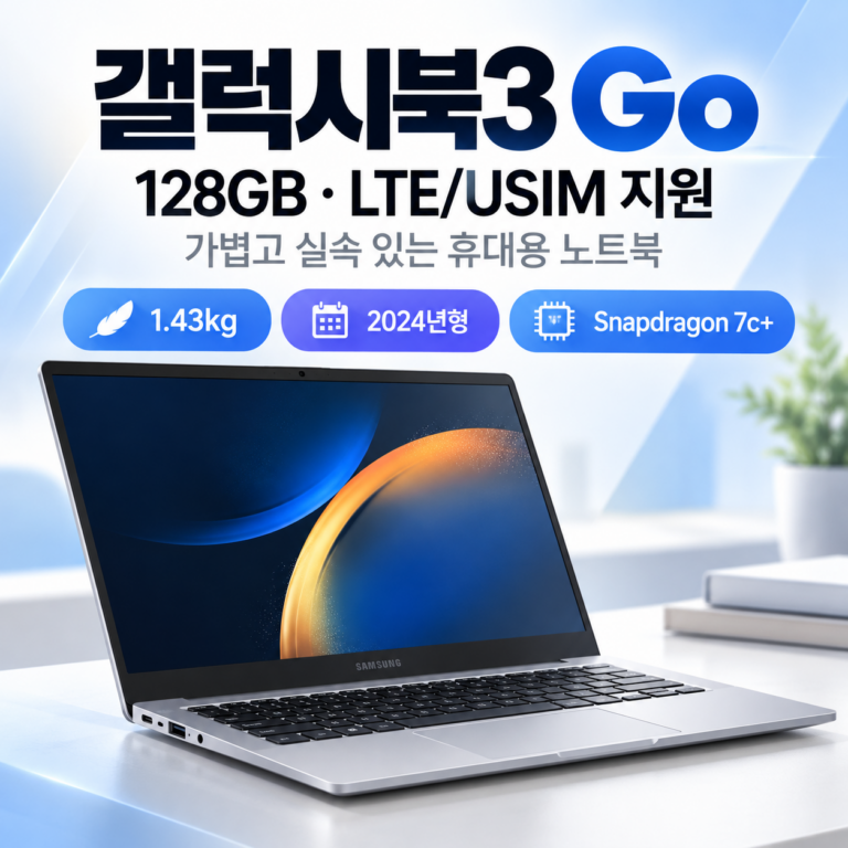 삼성전자 갤럭시북Go NT345XPA-K14AS 윈도우11 14인치 휴대용 가성비 학생용 문서작성 5G LTENT345XPA-K14AS · WIN11 Home · 4GB · 128GB · 실버