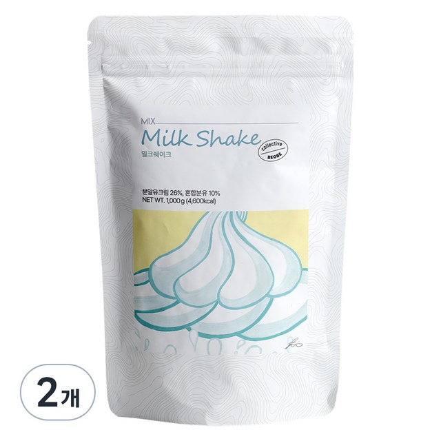 베오베 밀크쉐이크 파우더 1kg 2개입, 홈카페용 대용량 분말