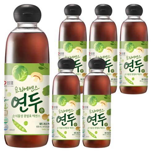 연두 요리에센스 순 830ml 6개, 감칠맛 조리용 대용량 육수 요리 간