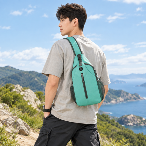 Btcetf 베로 크로와상 크로스백, 경량 방수 소재의 미니 숄더백