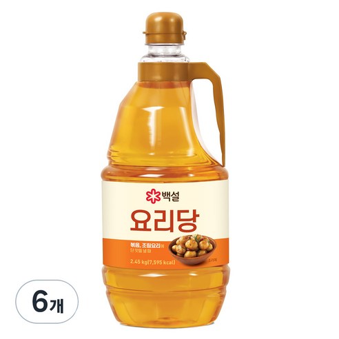 백설 요리당 2.45kg 6개 — 조림·양념에 쓰는 요리당 대용량 구성