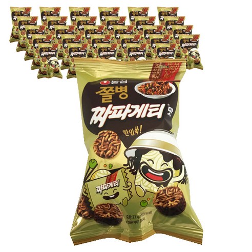 쫄병스낵 짜파게티맛 77g 30개 — 매콤한 라면과자 대용량 구성