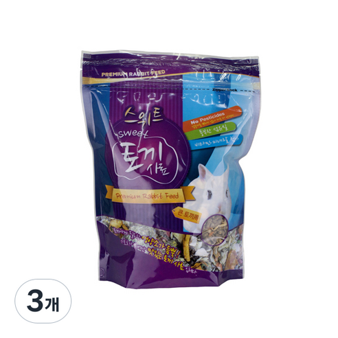 애니멀밥 PSP 스위트 큰토끼 사료 750g 3개, 초식 토끼 주식 구성