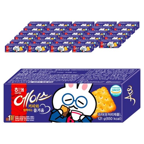 해태제과 에이스 과자 121g 30개, 우유 한 잔과 어울리는 대용량 크래커